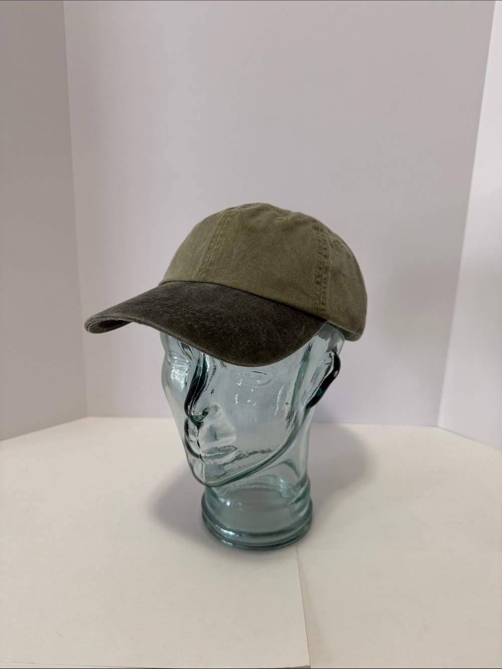 Port & Company Olive/Tan Cap with Blue Logo Tag